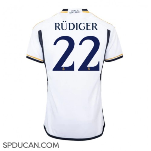 Muški Nogometni Dres Real Madrid Antonio Rudiger #22 Domaci 2023-24 Kratak Rukav